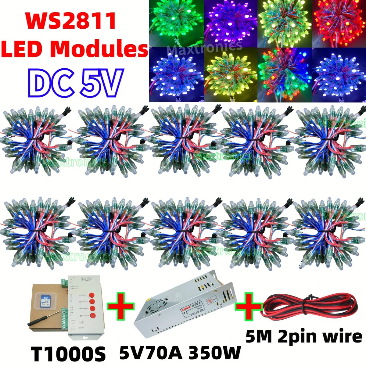 Ͼ Ÿ Ǯ ÷ LED , ּ    Ƽ Ʈ , IP68 Ǵ T1000s 5V70A ŰƮ, DC5V WS2811, 12mm, 500 